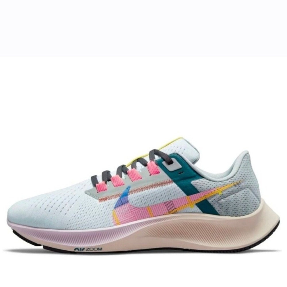 Nike Air Zoom Pegasus 38 Women 9.5 Grey Multi-Color Running Shoes‎ DC8796-400